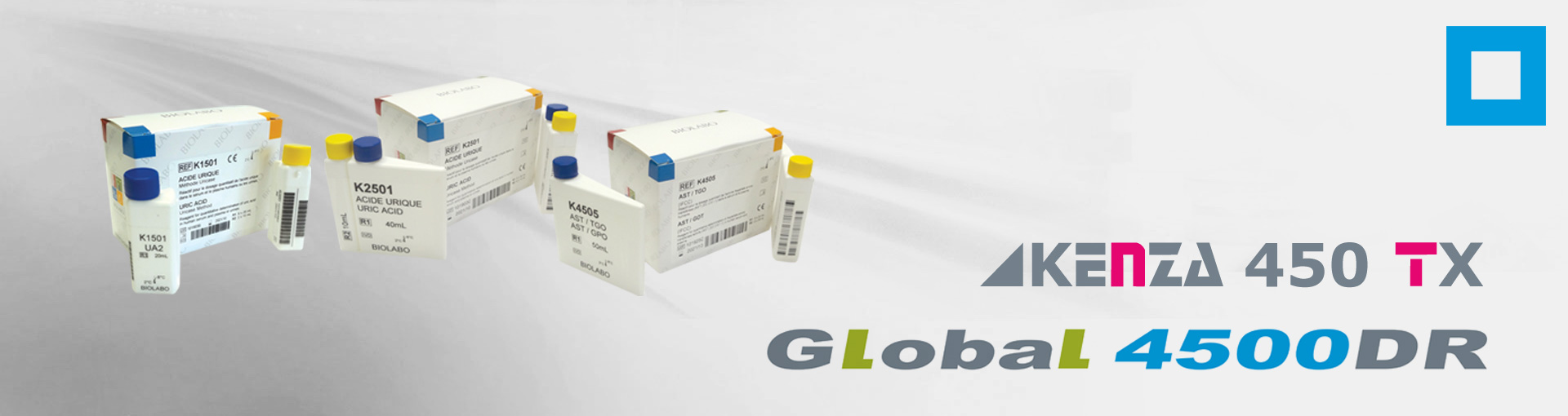 Biochemistry reagents dedicated to KENZA 450 TX and GLOBAL 4500DR
